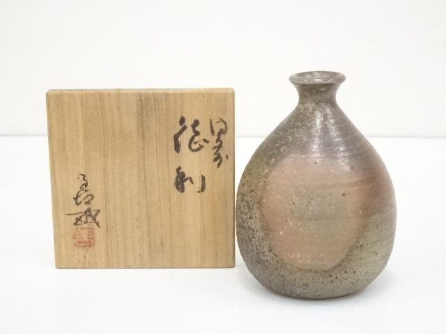 JAPANESE CERAMICS / TOKKURI (SAKE BOTTLE) / BIZEN WARE / BY ZENJI URAGAMI
